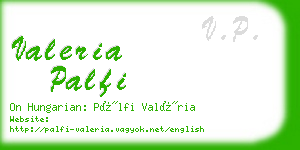 valeria palfi business card